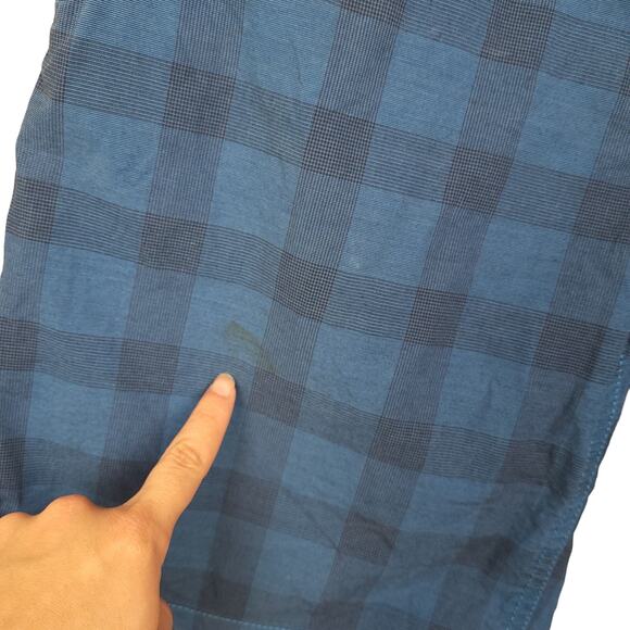 The North Face Men's Chino Shorts Sz 32 Green Plaid Casual Flat Front Golf - Picture 10 of 13